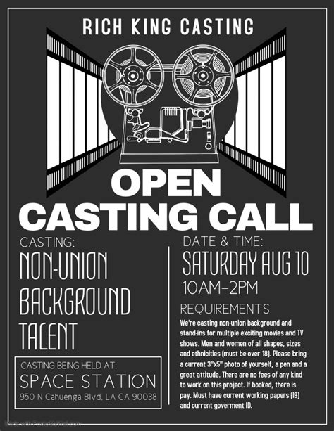 Open Casting Call .